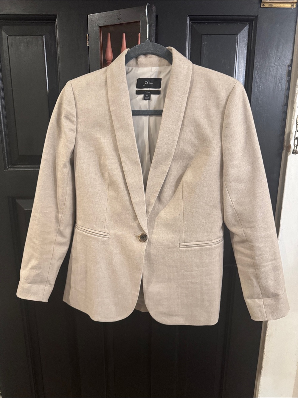 J. Crew Women's Cream Single-Button Blazer